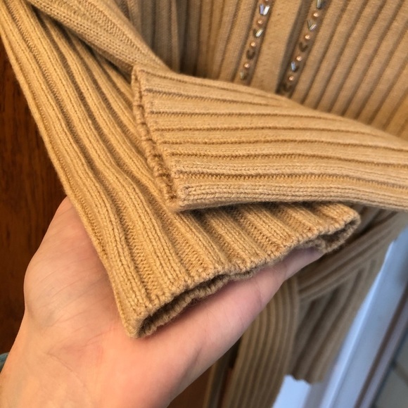 ESCADA  | Tan knit button up cardigan - Picture 4 of 8